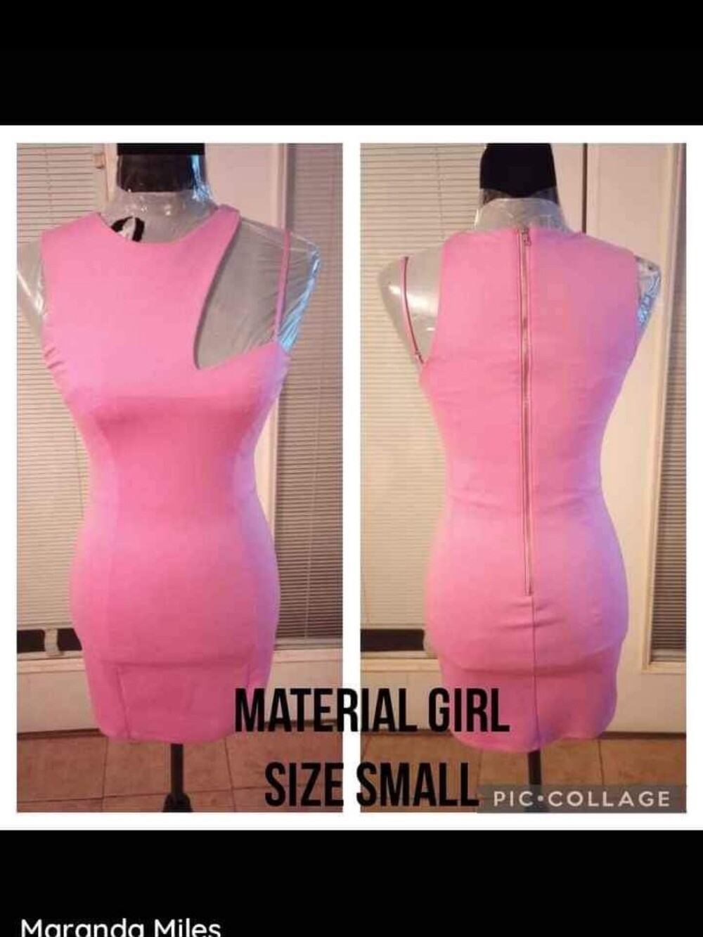 Material Girl Pink Cutout Bodycon Dress